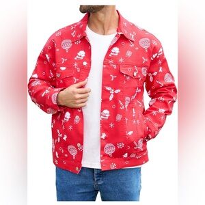 Christmas Jean Jacket Unlined Coats Xmas Printed Tops Stocking Stuffers